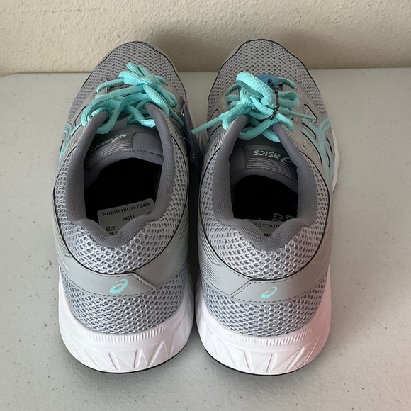 ASICS Gray and Teal Sneakers - Picture 4 of 5